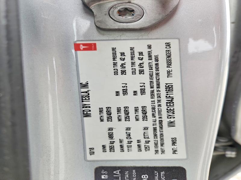 Aukcja sprzedaży 2018 Tesla Model 3, vin: 5YJ3E1EB4JF116951, numer aukcji: 64663656
