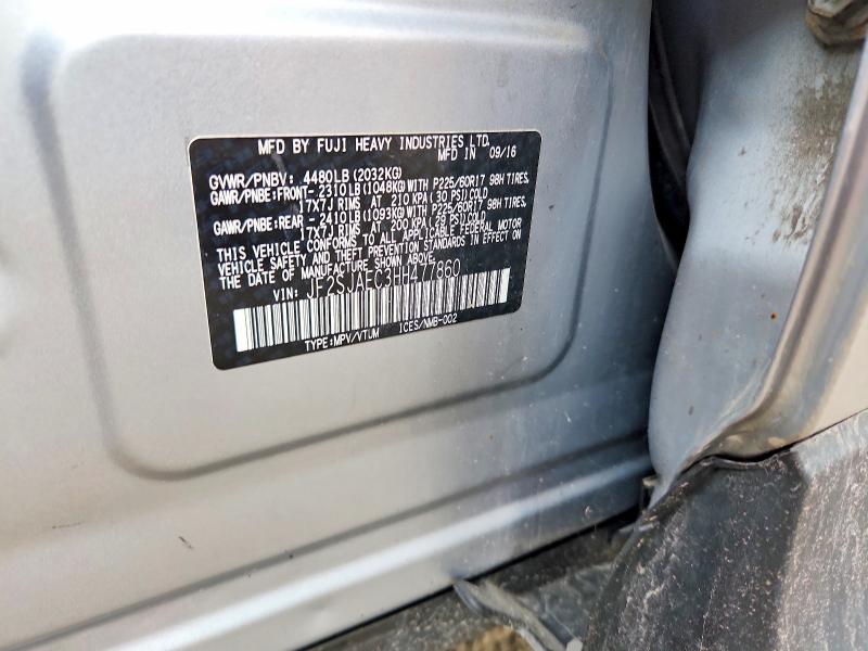 67238356 :رقم المزاد ، JF2SJAEC3HH477860 vin ، 2017 Subaru Forester مزاد بيع