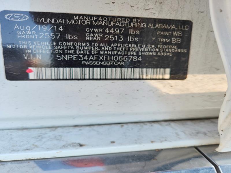 2015 Hyundai Sonata მანქანა იყიდება აუქციონზე, vin: 5NPE34AFXFH066784, აუქციონის ნომერი: 66361966