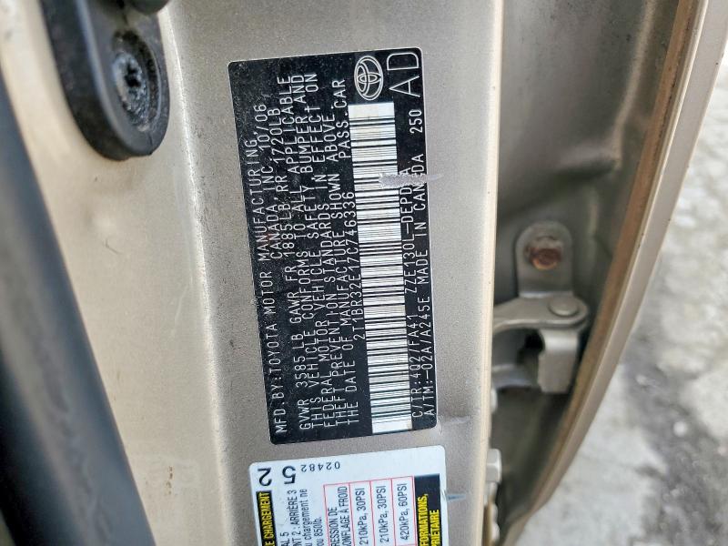 Aukcja sprzedaży 2007 Toyota Corolla, vin: 2T1BR32E17C746336, numer aukcji: 64101306