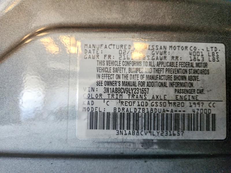 Aukcja sprzedaży 2020 Nissan Sentra, vin: 3N1AB8CV9LY231657, numer aukcji: 63643756