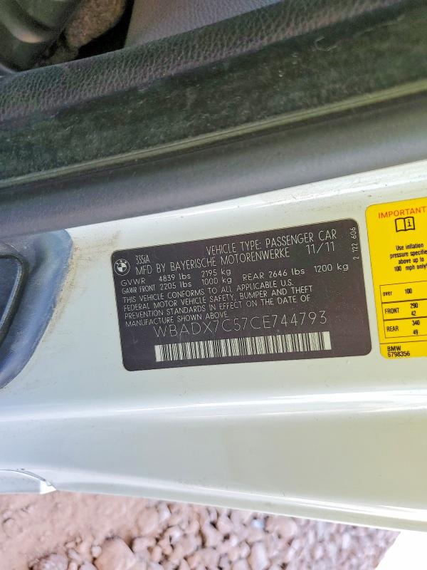 Продажа на аукционе авто 2012 Bmw 335, vin: WBADX7C57CE744793, номер лота: 66307676