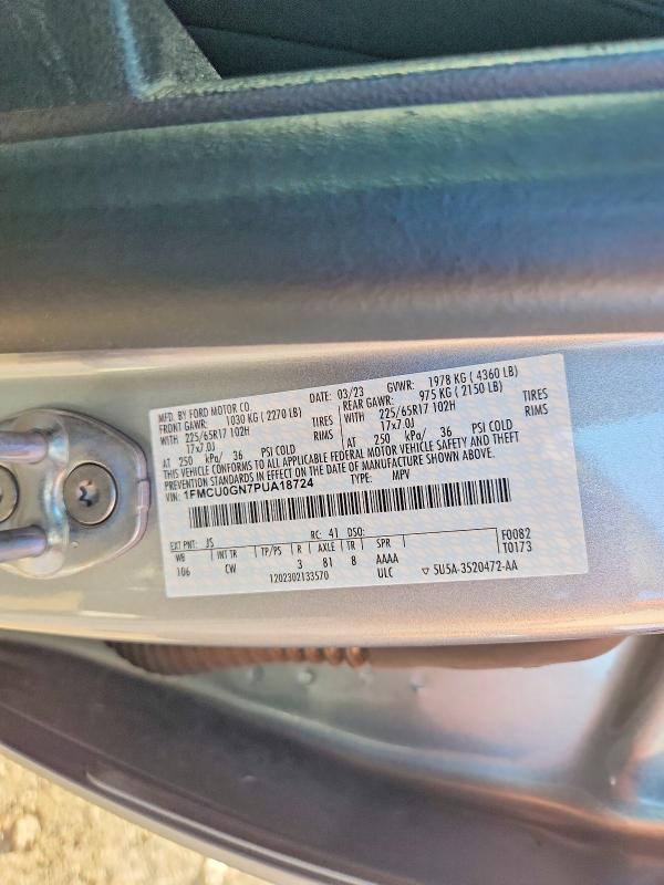 Продажа на аукционе авто 2023 Ford Escape, vin: 1FMCU0GN7PUA18724, номер лота: 65156206