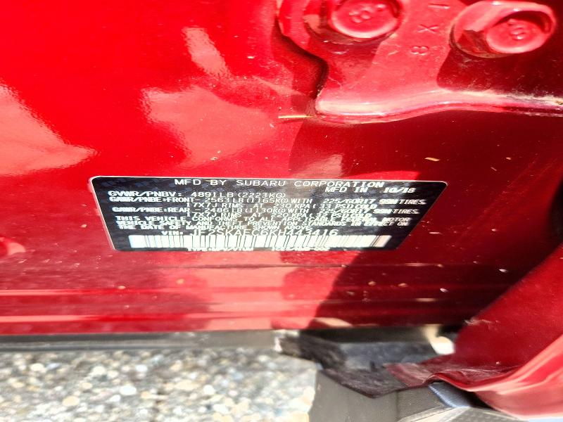 Aukcja sprzedaży 2019 Subaru Forester, vin: JF2SKAEC6KH443416, numer aukcji: 64319456