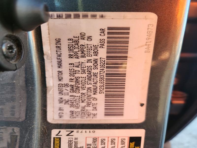 66747126 :رقم المزاد ، 5Y2SL65837Z416227 vin ، 2007 Pontiac Vibe مزاد بيع