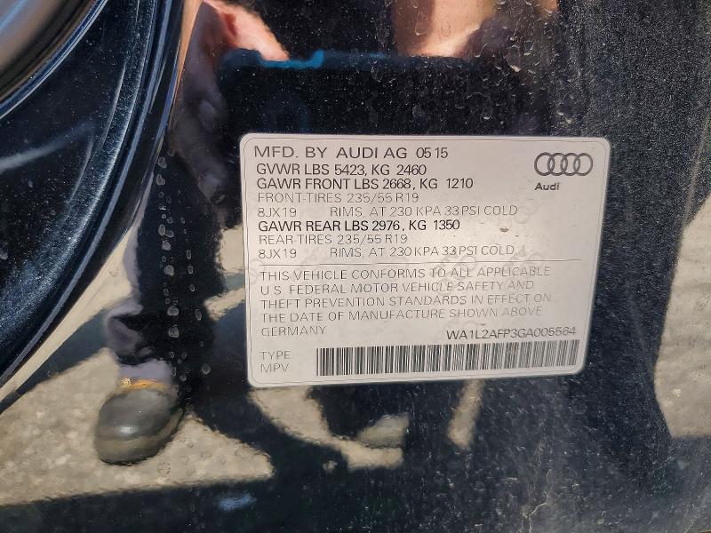 Aukcja sprzedaży 2016 Audi Q5, vin: WA1L2AFP3GA005564, numer aukcji: 63913516