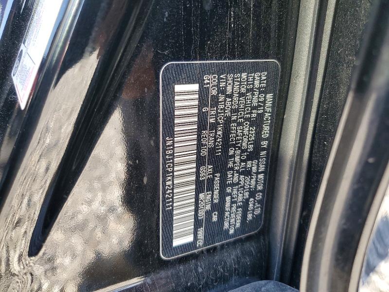 66599766 :رقم المزاد ، JN1BJ1CP1KW242111 vin ، 2019 Nissan Rogue Sport مزاد بيع