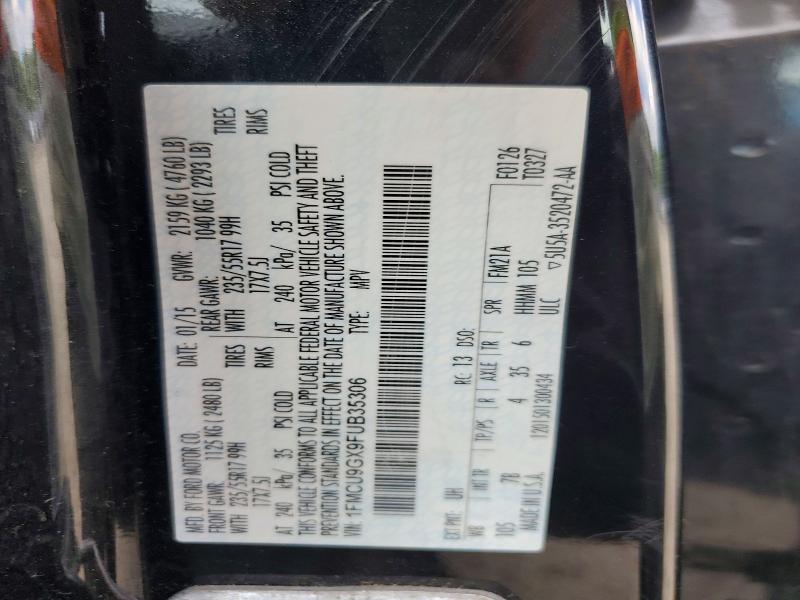 65803226 :رقم المزاد ، 1FMCU9GX9FUB35306 vin ، 2015 Ford Escape مزاد بيع