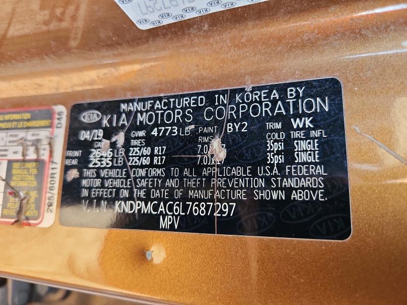 Aukcja sprzedaży 2020 Kia Sportage, vin: KNDPMCAC6L7687297, numer aukcji: 66266666