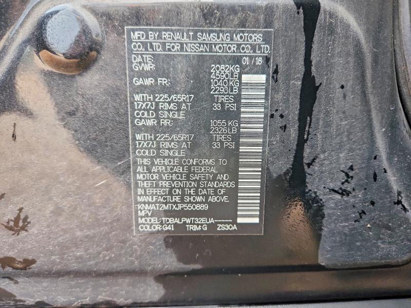Auction sale of the 2018 Nissan Rogue, vin: KNMAT2MTXJP550889, lot number: 66192586
