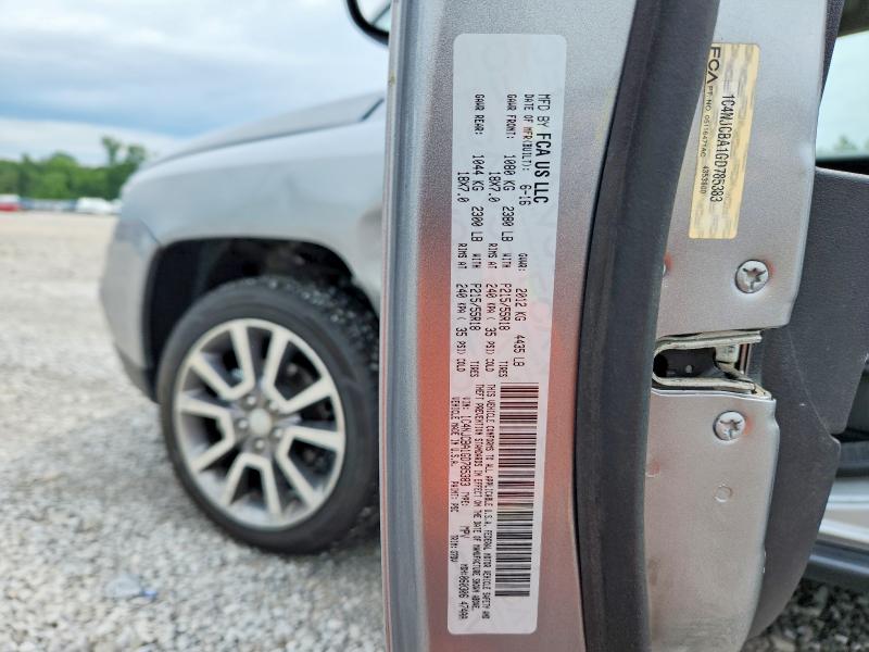 2016 Jeep Compass მანქანა იყიდება აუქციონზე, vin: 1C4NJCBA1GD785383, აუქციონის ნომერი: 64639666
