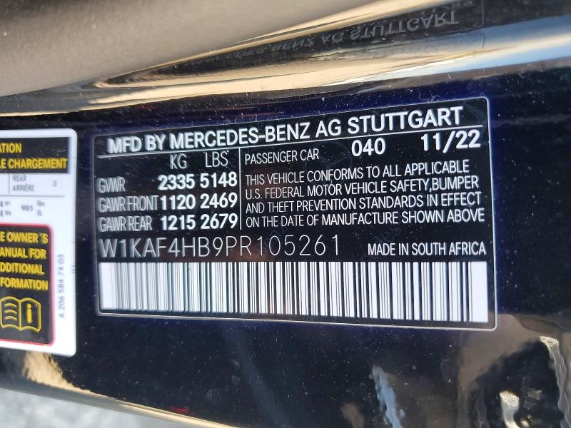 Aukcja sprzedaży 2023 Mercedes-benz C, vin: W1KAF4HB9PR105261, numer aukcji: 65339796