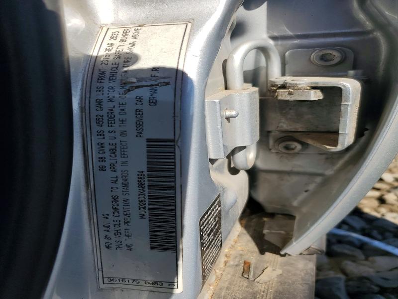 Aukcja sprzedaży 1999 Audi A4, vin: WAUGD28D3XA005894, numer aukcji: 66451476