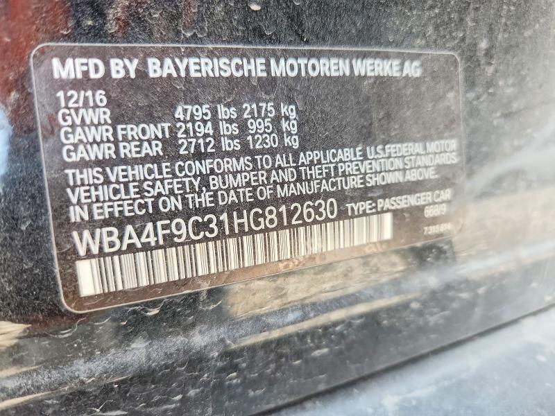 Продажа на аукционе авто 2017 Bmw 430xi, vin: WBA4F9C31HG812630, номер лота: 64646706