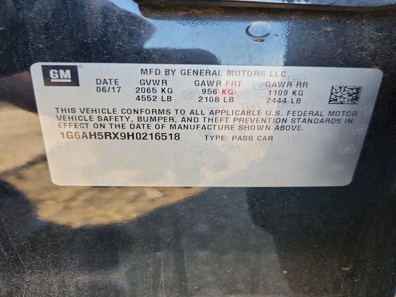 Продажа на аукционе авто 2017 Cadillac Ats, vin: 1G6AH5RX9H0216518, номер лота: 65582596