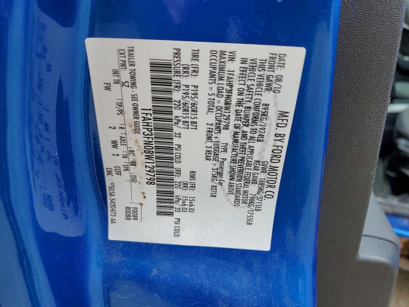 Aukcja sprzedaży 2011 Ford Focus, vin: 1FAHP3FN0BW129798, numer aukcji: 64919316