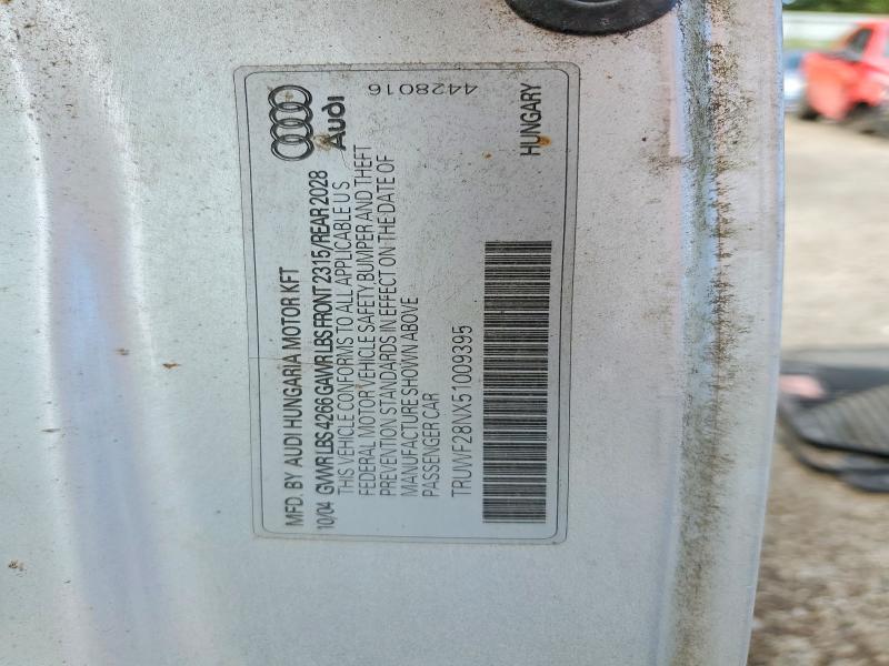 Продаж на аукціоні авто 2005 Audi Tt, vin: TRUWF28NX51009395, номер лоту: 66267686