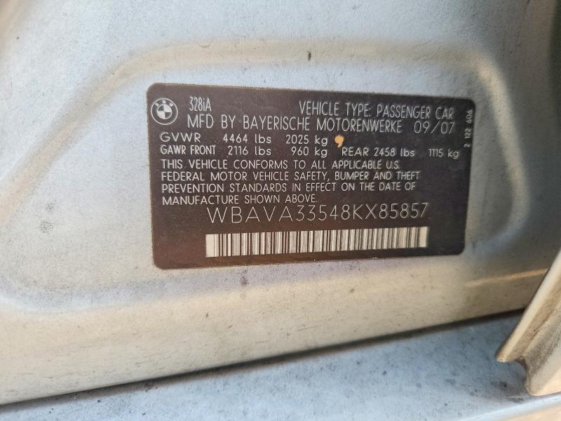 Aukcja sprzedaży 2008 Bmw 328, vin: WBAVA33548KX85857, numer aukcji: 64816356