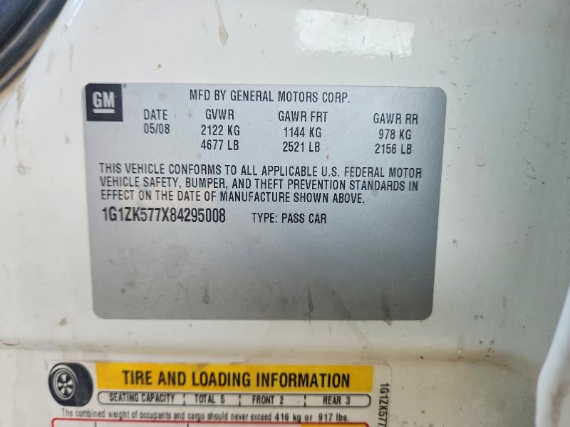 Aukcja sprzedaży 2008 Chevrolet Malibu, vin: 1G1ZK577X84295008, numer aukcji: 63778776