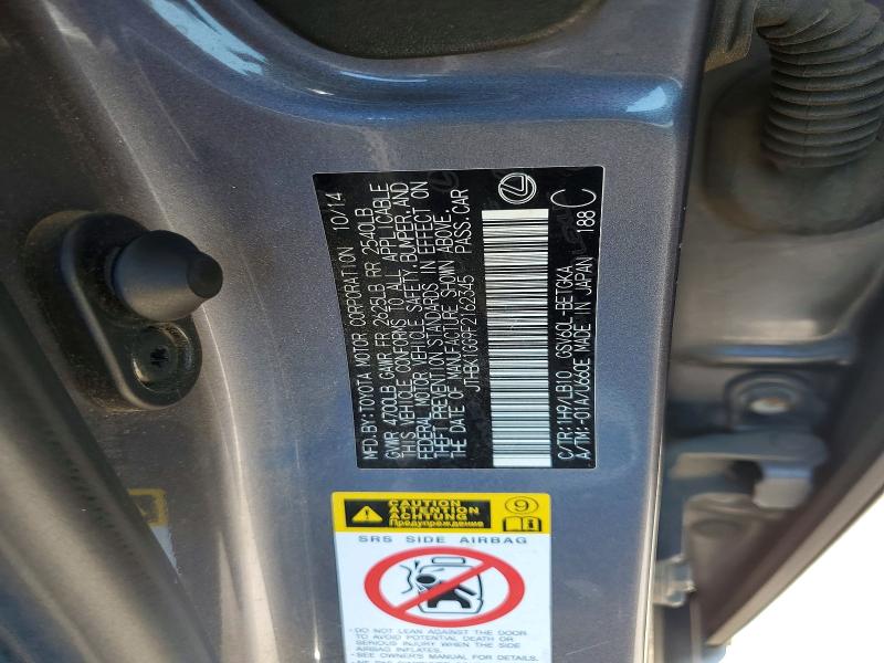 Aukcja sprzedaży 2015 Lexus Es, vin: JTHBK1GG9F2162345, numer aukcji: 66396356
