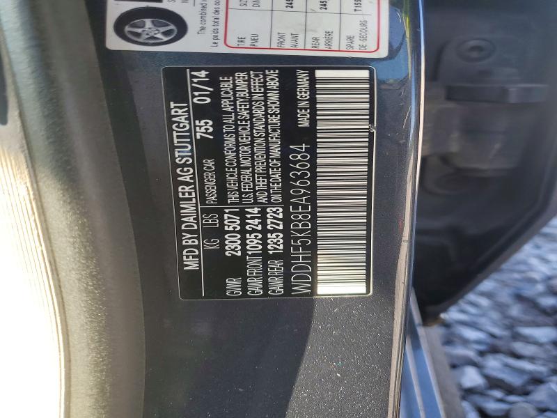 2014 Mercedes-benz E მანქანა იყიდება აუქციონზე, vin: WDDHF5KB8EA963684, აუქციონის ნომერი: 64804416