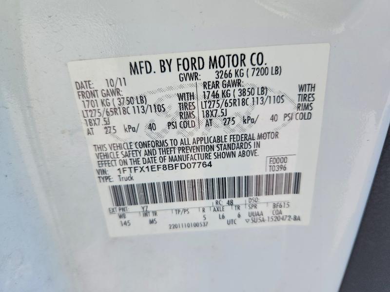 Aukcja sprzedaży 2011 Ford F150, vin: 1FTFX1EF8BFD07764, numer aukcji: 66485936