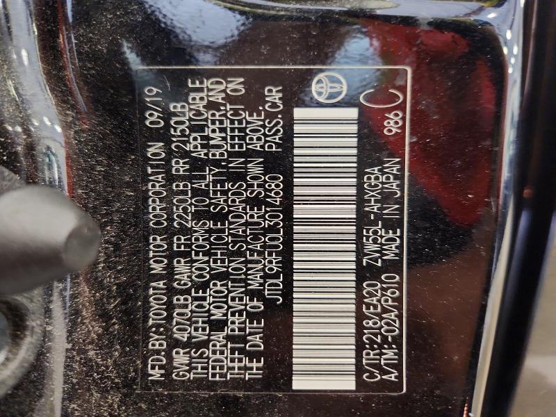 Aukcja sprzedaży 2020 Toyota Prius, vin: JTDL9RFU0L3014680, numer aukcji: 63617396