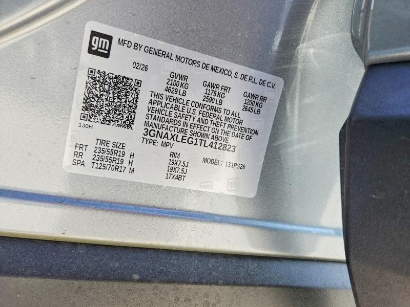 Aukcja sprzedaży 2026 Chevrolet Equinox, vin: 3GNAXLEG1TL412823, numer aukcji: 64915616