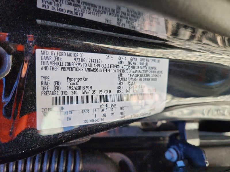 2014 Ford Focus მანქანა იყიდება აუქციონზე, vin: 1FADP3E23EL339601, აუქციონის ნომერი: 66654796