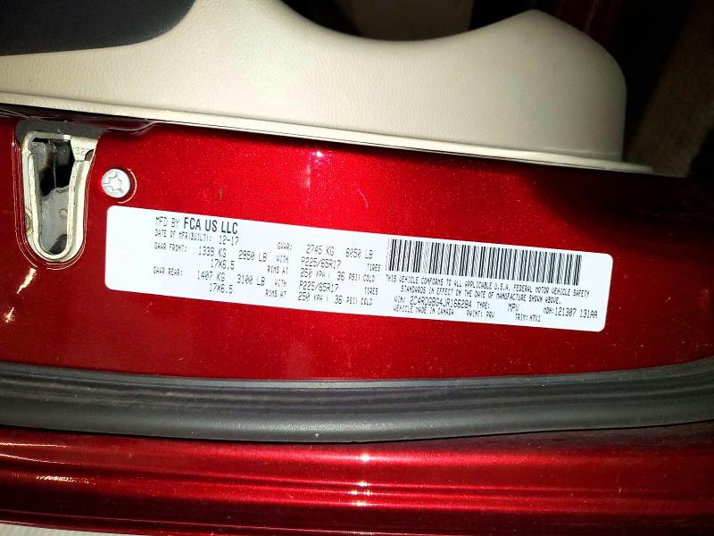 66025336 :رقم المزاد ، 2C4RDGBG4JR166284 vin ، 2018 Dodge Grand Caravan مزاد بيع
