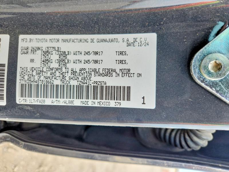 Aukcja sprzedaży 2025 Toyota Tacoma, vin: 3TYKD5HN4ST018662, numer aukcji: 66820966