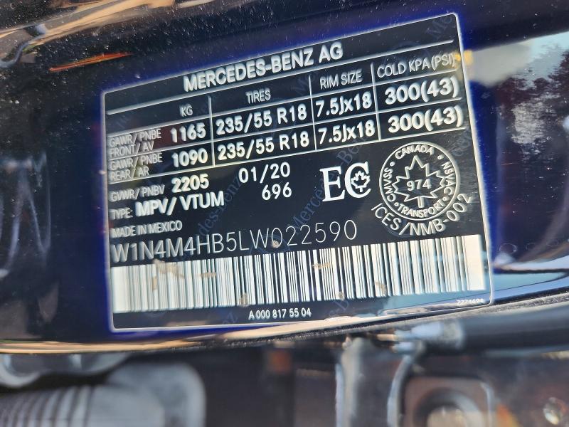 Продаж на аукціоні авто 2020 Mercedes-benz Glb, vin: W1N4M4HB5LW022590, номер лоту: 63047986