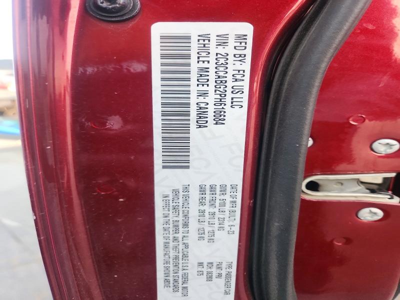 Aukcja sprzedaży 2023 Chrysler 300, vin: 2C3CCABG2PH616684, numer aukcji: 63765306