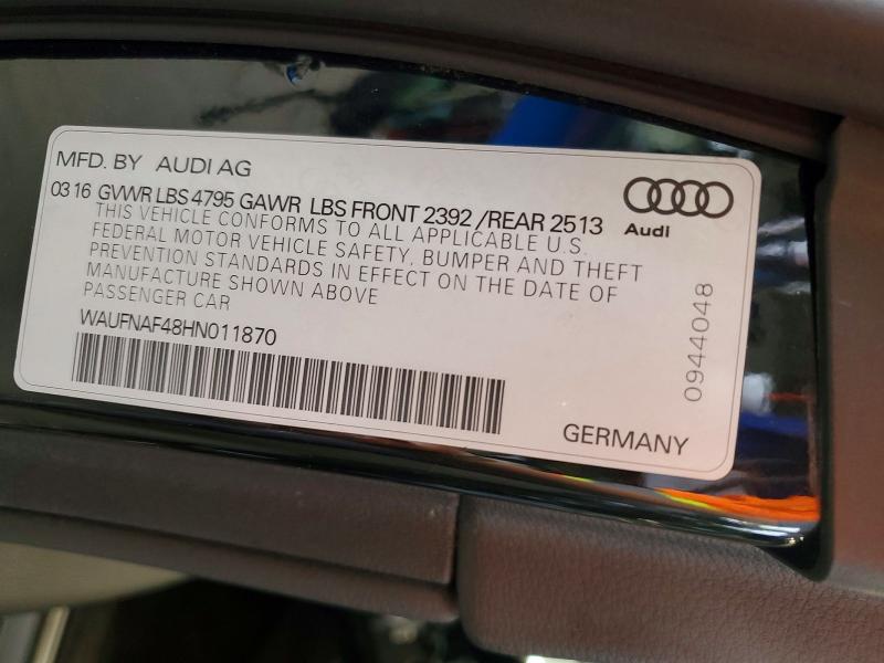 Продаж на аукціоні авто 2017 Audi A4, vin: WAUFNAF48HN011870, номер лоту: 64440996