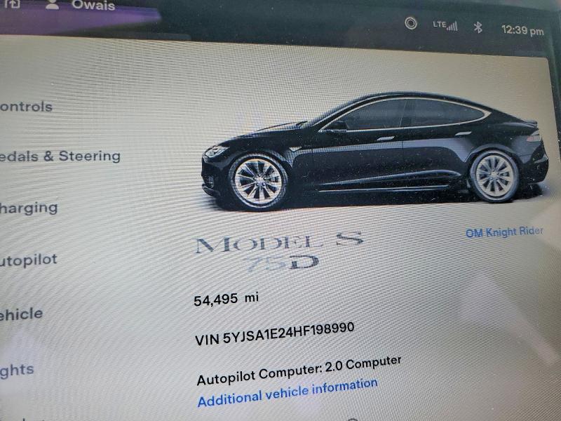 Aukcja sprzedaży 2017 Tesla Model S, vin: 5YJSA1E24HF198990, numer aukcji: 64574346