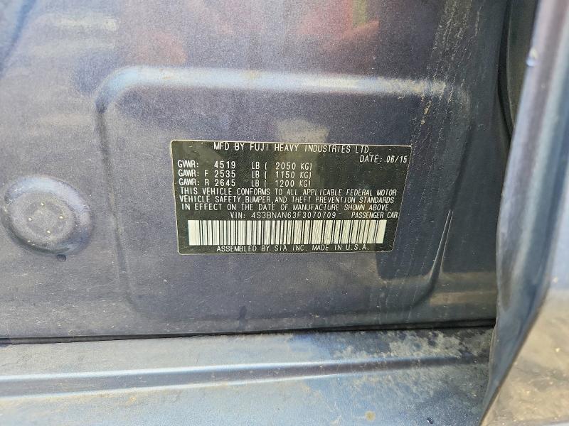 Продажа на аукционе авто 2015 Subaru Legacy, vin: 4S3BNAN63F3070709, номер лота: 63188026