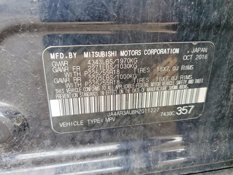 Продажа на аукционе авто 2017 Mitsubishi Outlander Sport, vin: JA4AR3AU6HZ011227, номер лота: 65922276