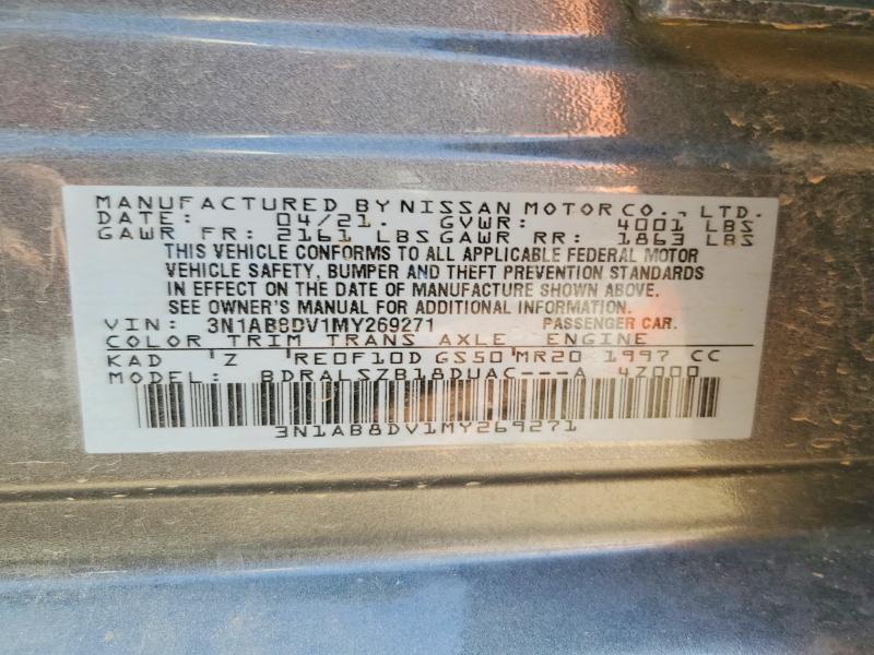 65591316 :رقم المزاد ، 3N1AB8DV1MY269271 vin ، 2021 Nissan Sentra مزاد بيع