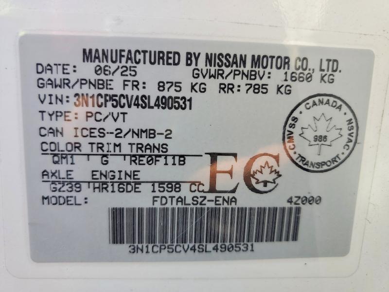 Продаж на аукціоні авто 2025 Nissan Kicks Play, vin: 3N1CP5CV4SL490531, номер лоту: 66818006