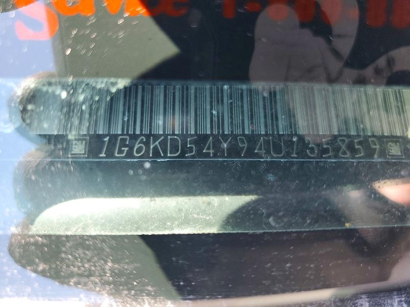 66283816 :رقم المزاد ، 1G6KD54Y94U135859 vin ، 2004 Cadillac Deville مزاد بيع