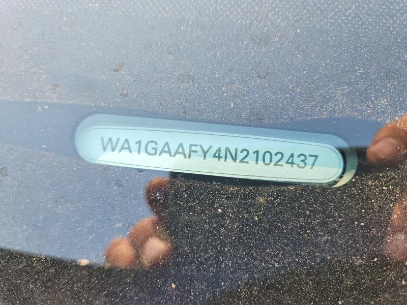 65327106 :رقم المزاد ، WA1GAAFY4N2102437 vin ، 2022 Audi Q5 مزاد بيع