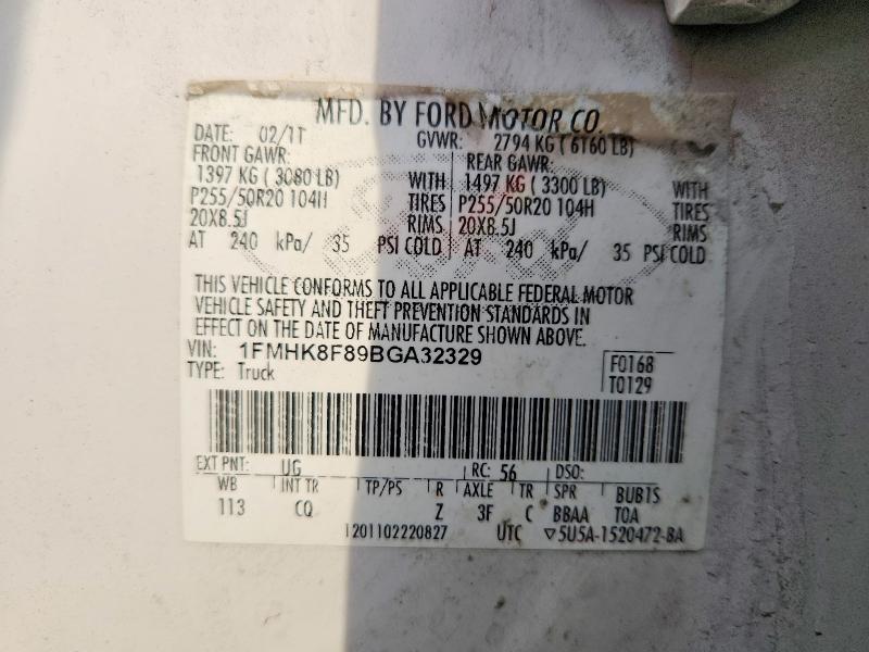 Продаж на аукціоні авто 2011 Ford Explorer, vin: 1FMHK8F89BGA32329, номер лоту: 64396766