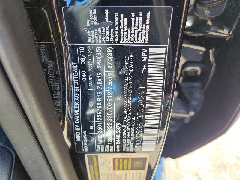 66126936 :رقم المزاد ، WDCGG5GB1BF559291 vin ، 2011 Mercedes-benz Glk مزاد بيع