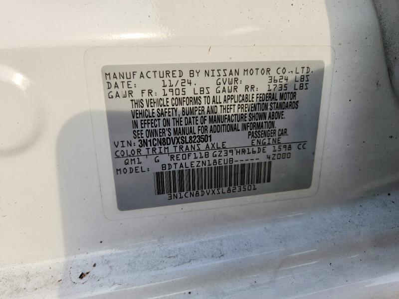 66472426 :رقم المزاد ، 3N1CN8DVXSL823501 vin ، 2025 Nissan Versa مزاد بيع