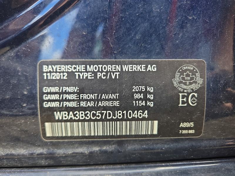 66061866 :رقم المزاد ، WBA3B3C57DJ810464 vin ، 2013 Bmw 328 مزاد بيع