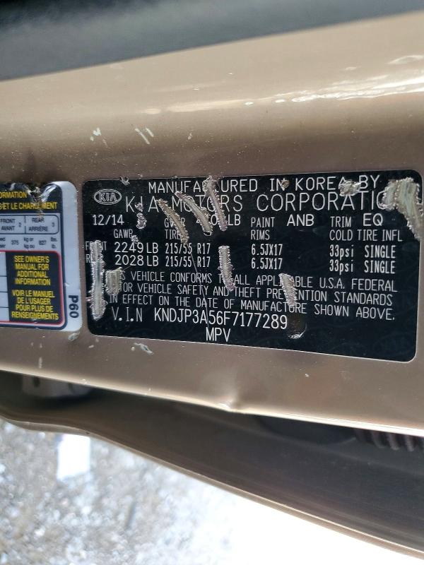Продаж на аукціоні авто 2015 Kia Soul, vin: KNDJP3A56F7177289, номер лоту: 63259066