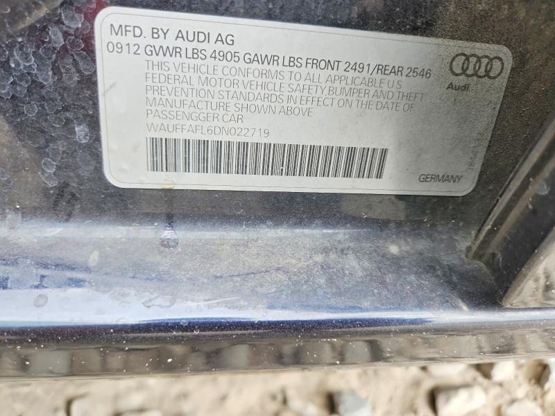 Продажа на аукционе авто 2013 Audi A4, vin: WAUFFAFL6DN022719, номер лота: 65177306