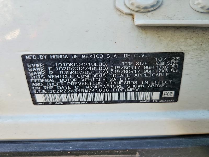 Продажа на аукционе авто 2024 Honda Hr-v, vin: 3CZRZ2H34RM741036, номер лота: 66443926