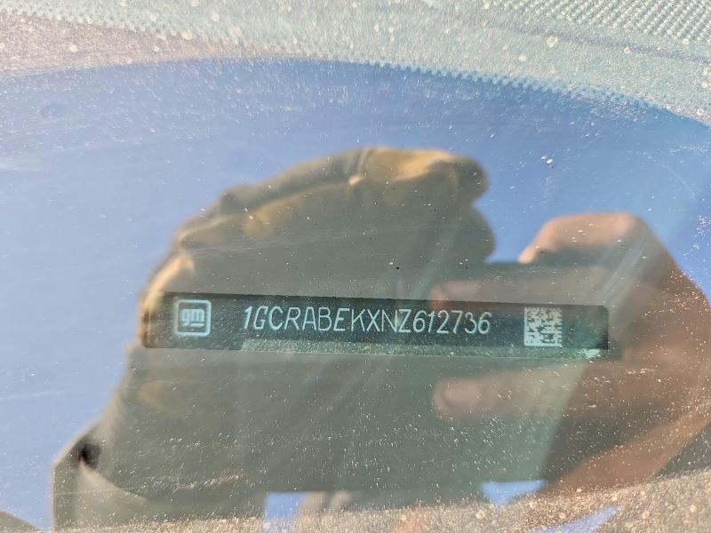 2022 Chevrolet Silverado მანქანა იყიდება აუქციონზე, vin: 1GCRABEKXNZ612736, აუქციონის ნომერი: 66483016