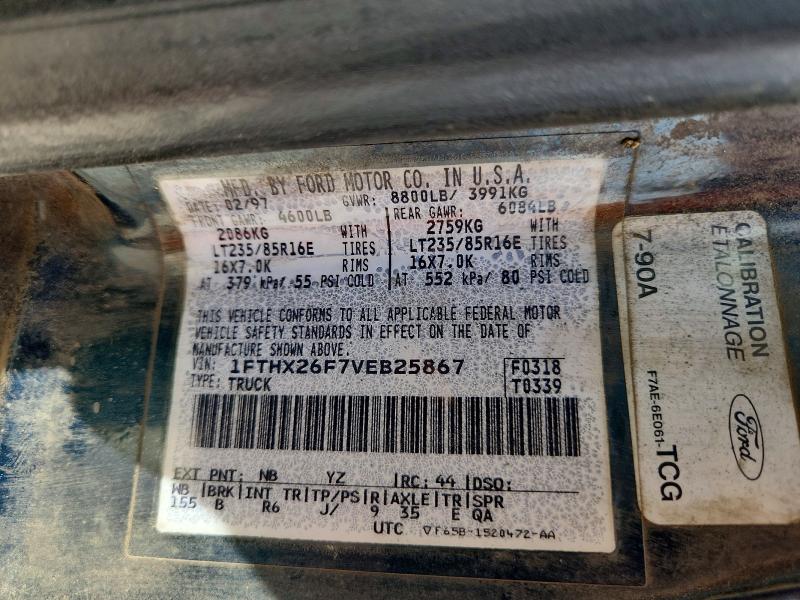 Продажа на аукционе авто 1997 Ford F250, vin: 1FTHX26F7VEB25867, номер лота: 66669016